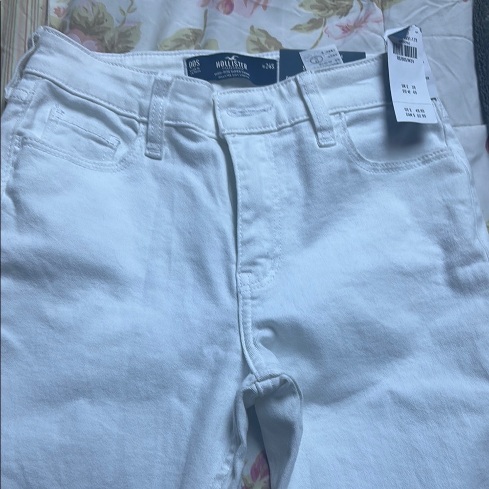 Hollister Women Skinny White Jeans